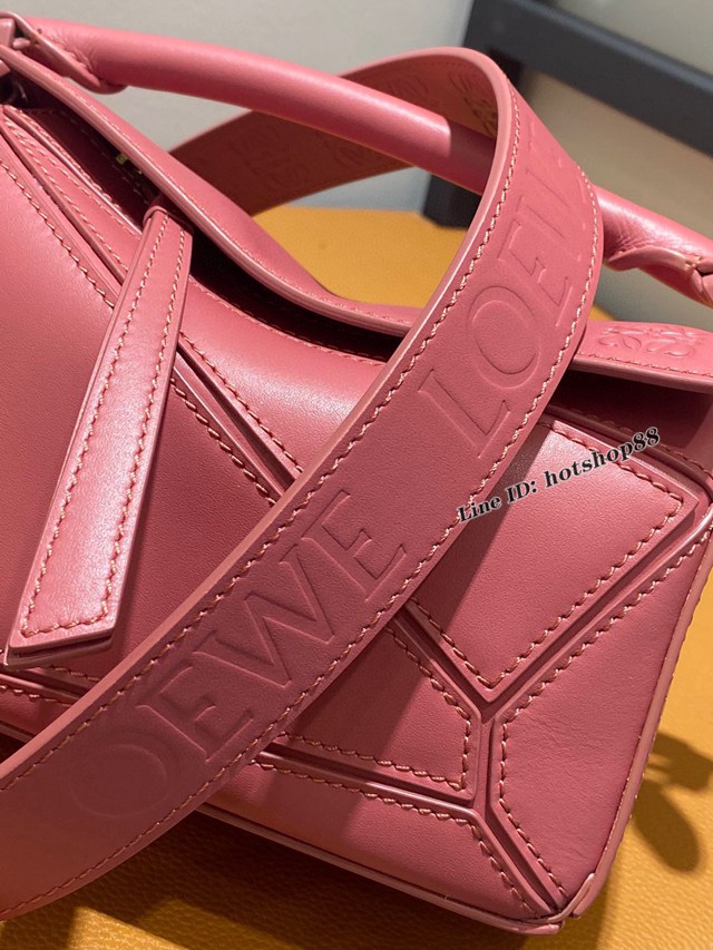 Loewe專櫃經典款2022新顏色迷你女包 羅意威Puzzle系列Mini女款手提肩背包小牛皮幾何包 10173 lyw1461